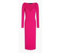 Coco ribbed cashmere midi dress - Pink
