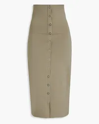 Dion Lee Ponte midi skirt - Green Green