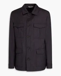 Canali Wool and cashmere-blend felt jacket - Gray Gray