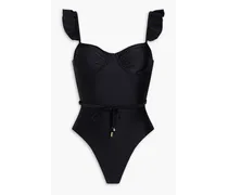 Lucia ruffled swimsuit - Black