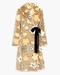 Shrimps Tansy printed faux fur coat - Neutral Neutral