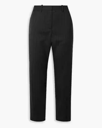 Nili Lotan Tel Aviv cropped stretch-wool twill tapered pants - Gray Gray