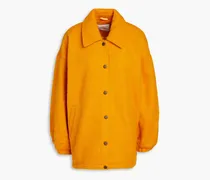 Brushed wool-blend felt jacket - Yellow