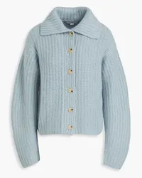 Vince Ribbed wool-blend cardigan - Blue Blue