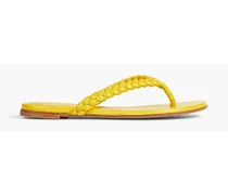 Tropea 05 braided leather sandals - Yellow