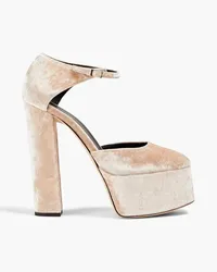 Giuseppe Zanotti New York 80 velvet platform pumps - Pink Pink