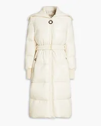 Zimmermann Belted quilted vinyl down coat - White White