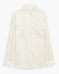 Equipment Signature printed washed-silk shirt - Yellow Yellow