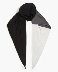 Rosetta Getty Color-block cashmere wrap - Black Black