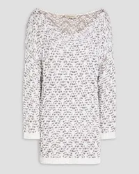 Gentryportofino Sequin-embellished knitted sweater - White White