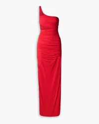 GAUGE81 Moni one-shoulder ruched mesh maxi dress - Red Red