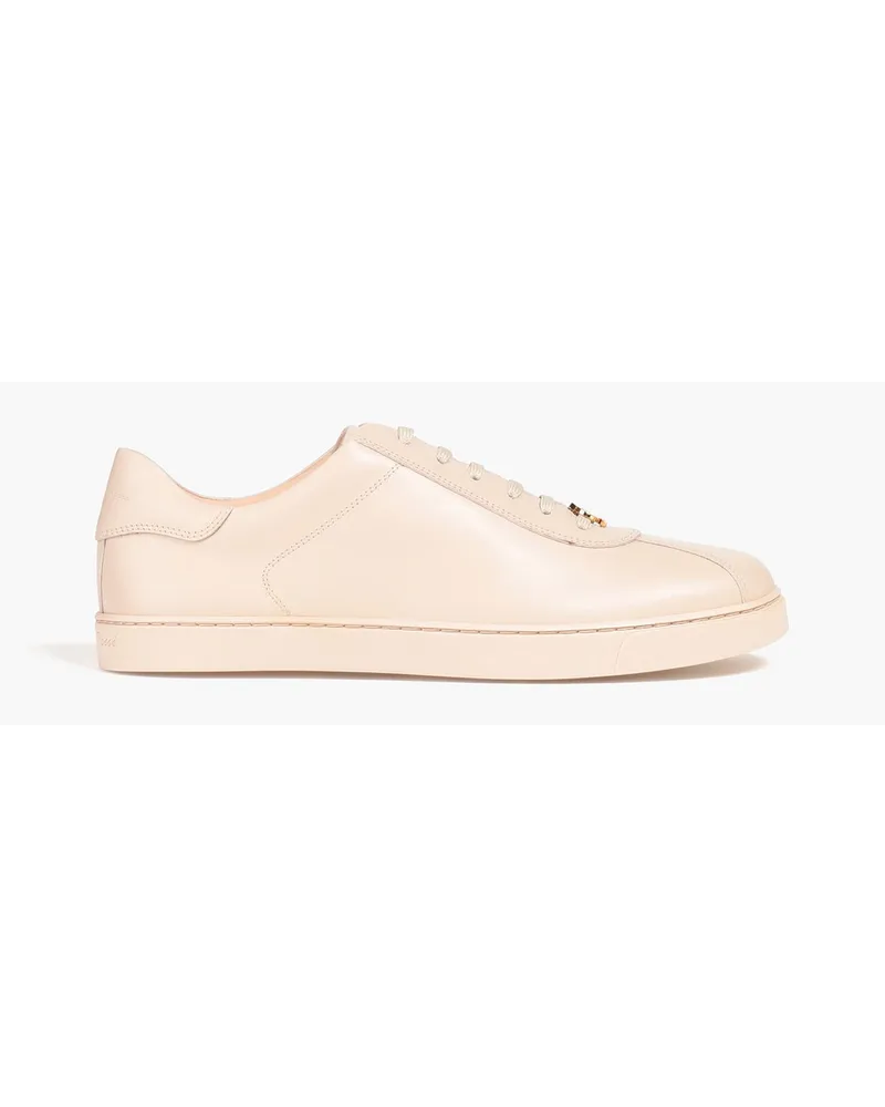 Gianvito Rossi Ribbon leather sneakers - Neutral Neutral