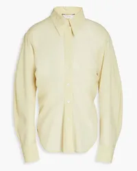 LVIR Ruched wool-blend shirt - Yellow Yellow