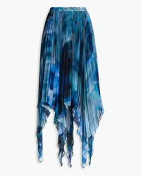 Altuzarra Pleated tie-dyed chiffon maxi skirt - Blue Blue