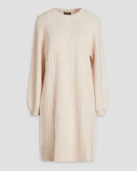 N.Peal Cable-knit cashmere mini dress - White White