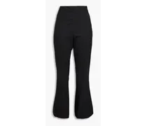 Wool-twill flared pants - Black