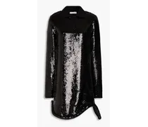 Bumper sequined tulle mini dress - Black
