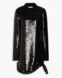 J.W.Anderson Bumper sequined tulle mini dress - Black Black