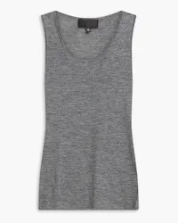 Nili Lotan Ribbed silk tank - Gray Gray