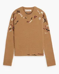 Marni Embroidered wool sweater - Brown Brown