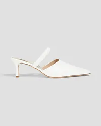 Elleme Ruched leather mules - White White