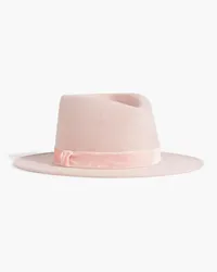 Eugenia Kim Blaine velvet-trimmed wool-felt fedora - Pink Pink