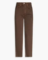 RE/DONE 70s cropped high-rise straight-leg jeans - Brown Brown