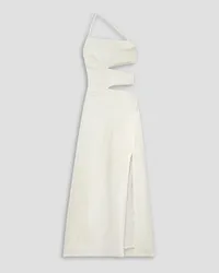 Cult Gaia Terese embellished cutout linen-blend maxi dress - White White