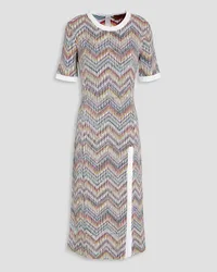 Missoni Crochet-knit cotton-blend midi dress - White White