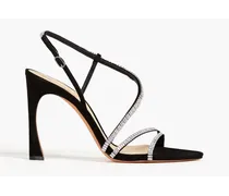 Alana crystal-embellished suede sandals - Black