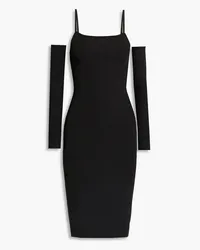 Alice + Olivia Alice Olivia - Convertible ribbed-knit dress - Black Black