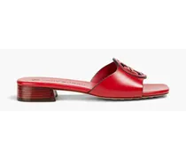 Leather mules - Red