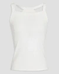 Dion Lee Reversible ribbed cotton-jersey tank - White White