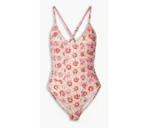 Shailee floral-print swimsuit - Pink