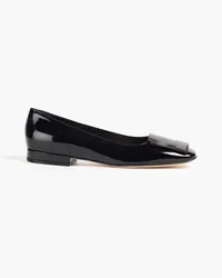 Sergio Rossi Embellished patent-leather ballet flats - Black Black