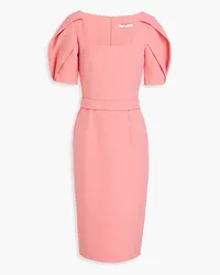 Safiyaa Laura pleated crepe midi dress - Pink Pink