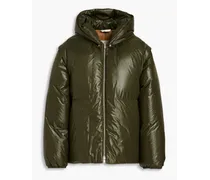 Convertible shell hooded jacket - Green