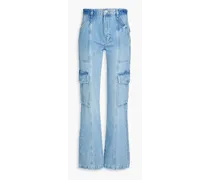 Frame Denim Faded high-rise straight-leg jeans - Blue Blue