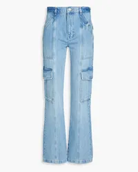 Frame Denim Faded high-rise straight-leg jeans - Blue Blue