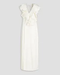 ROTATE Birger Christensen Ruffled sateen midi bridal dress - White White