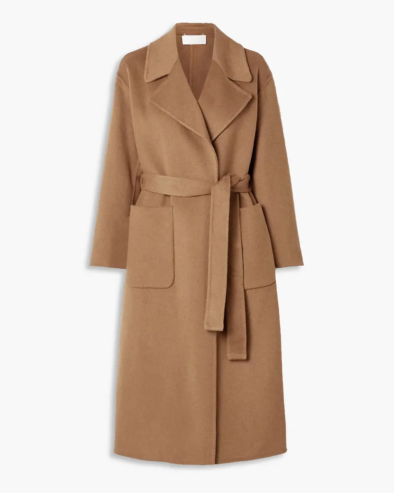 Michael Kors Belted wool-blend felt coat - Brown Brown