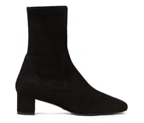 Ernestine stretch-suede ankle boots - Black
