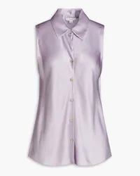 Vince Silk-satin crepe shirt - Purple Purple