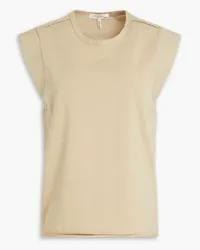 Rag & Bone Poplin-trimmed cotton-jersey top - Neutral Neutral