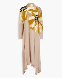 Valentino Garavani Floral-print silk-crepe maxi dress - Neutral Neutral