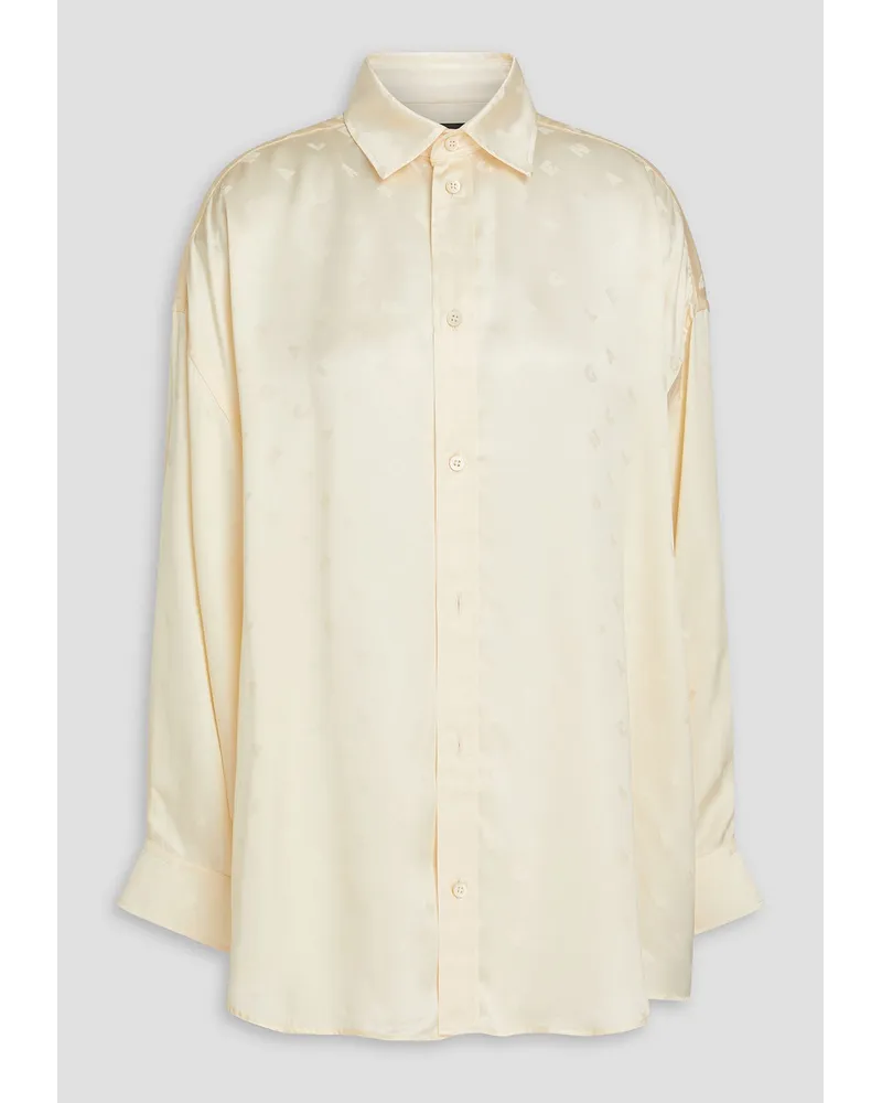 Balenciaga Oversized satin shirt - White White