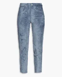 Rag & Bone Rosa cropped corduroy tapered pants - Blue Blue