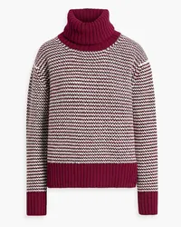 &Daughter Striped wool turtleneck sweater - Burgundy Burgundy