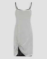 J.W.Anderson Ruched embellished jersey dress - White White