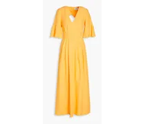 Rivabella open-back twill maxi dress - Yellow